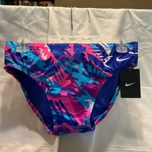 Nike pink and blue swim briefs